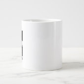 モダンなオーダーメイドの花婿介添人モノグラムと名前 ジャンボコーヒーマグカップ (正面)