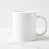 モダンなオーダーメイドの花婿介添人モノグラムと名前 ジャンボコーヒーマグカップ (右)