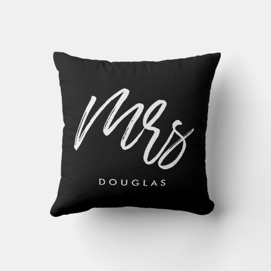 モダンなオーダーメイドのMrs クッション (裏面)