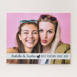 モダンなオーダーメイド写真テンプレート BFF との最高の友情 ジグソーパズル