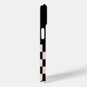 モダンなオーダーメイド 黒とクリーム色の市松模様 Case-Mate iPhoneケース (裏面 / 右)