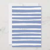 モダンなオーボーイ！フットプリントのベビーシャワーの招待状 招待状 (裏面)