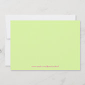 モダンなカエル 赤ちゃんのお披露目 招待状 (裏面)