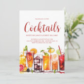 モダンなカクテルパーティーのドリンク 招待状 (スタンド正面)