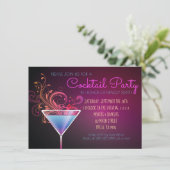 モダンなカクテルパーティーのパーティの招待状 招待状 (スタンド正面)