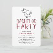 モダンなカジノナイトの独身パーティー招待状 招待状 (スタンド正面)