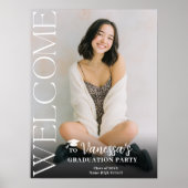 モダンなカジュアルトレンドの写真卒業式ウェルカム ポスター (正面)
