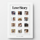モダンなカスタマイズされたカップルのラブストーリー写真 フォトプラーク (正面)