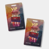 モダンなカスタムカラーのVIPイベントパス バッジ (正面＆裏面)
