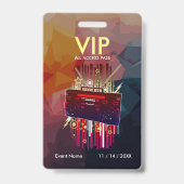 モダンなカスタムカラーのVIPイベントパス バッジ (裏面)