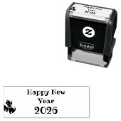 モダンなカスタムテキスト 謹賀新年 セルフインキングスタンプ (インサイチュ)