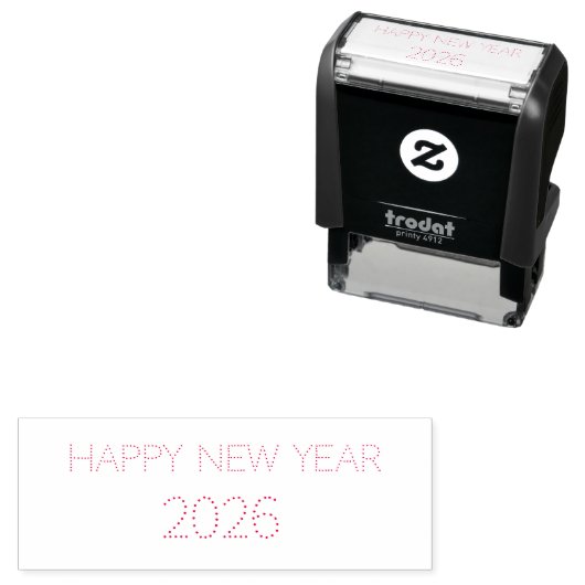 モダンなカスタムテキスト 謹賀新年 セルフインキングスタンプ (インサイチュ)