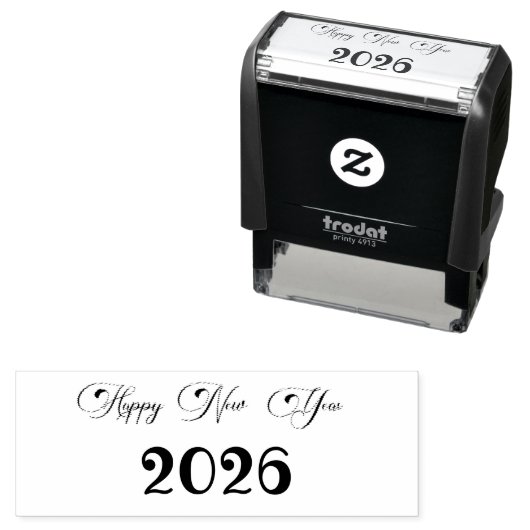 モダンなカスタムテキスト 謹賀新年 セルフインキングスタンプ (インサイチュ)