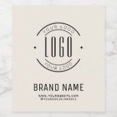 モダンなカスタム企業ロゴビジネス ブランド ワインラベル (シングルラベル)