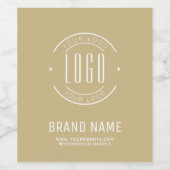 モダンなカスタム企業ロゴビジネス ブランド ワインラベル (シングルラベル)