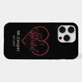 モダンなカスタム グルーム 夫婦 愛の形 iPhone iPhoneケース (裏面横)