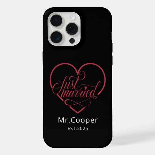 モダンなカスタム グルーム 夫婦 愛の形 iPhone iPhoneケース (裏面)