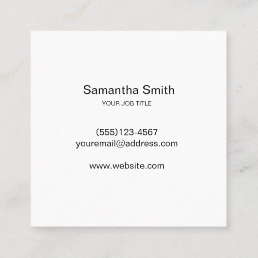 モダンなカップケーキのパン屋のベーカリーのシェフのケータリング スクエア名刺 (裏面)