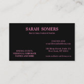 モダンなカップケーキのロゴのベーカリーのシェフのケータリングの紙吹雪 名刺 (裏面)