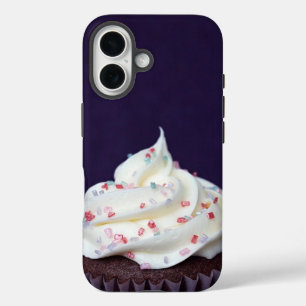 モダンなカップケーキは紫色を振りかけます iPhone 16ケース