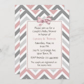モダンなカップルのベビーシャワーの招待状 招待状 (正面/裏面)
