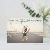 モダンなカップルの写真 - 3x5 結婚式の保存日 セーブザデート (スタンド正面)