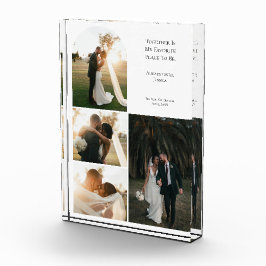 モダンなカップルの結婚記念日4枚フォトコラージュ フォトブロック