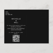 モダンなカップルフォトの結婚式の延期日通知 案内ポストカード (裏面)