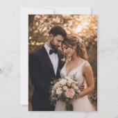 モダンなカップル写真の結婚式招待状テンプレート 招待状 (裏面)