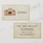 モダンなカメラのデザインのカメラマンの名刺 名刺 (正面/裏面)