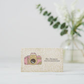 モダンなカメラのデザインのカメラマンの名刺 名刺 (スタンド正面)