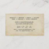 モダンなカメラのデザインのカメラマンの名刺 名刺 (裏面)