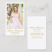 モダンなカメラマンの金ゴールドの原稿の写真 名刺 (正面/裏面)