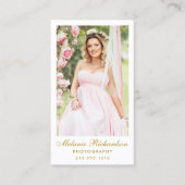 モダンなカメラマンの金ゴールドの原稿の写真 名刺 (正面)