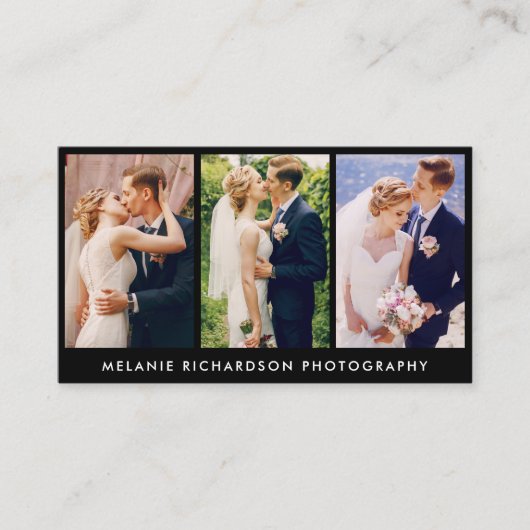 モダンなカメラマン3の写真Blk 名刺 (正面)