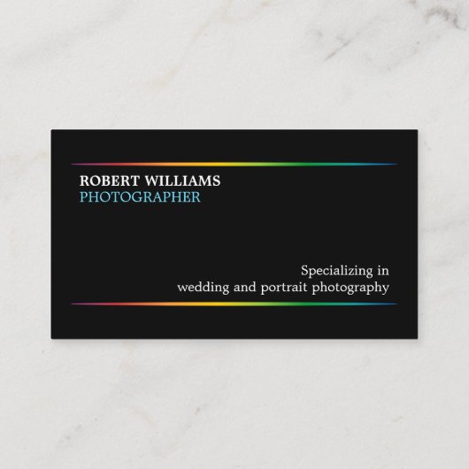 モダンなカメラマン 名刺 (裏面)