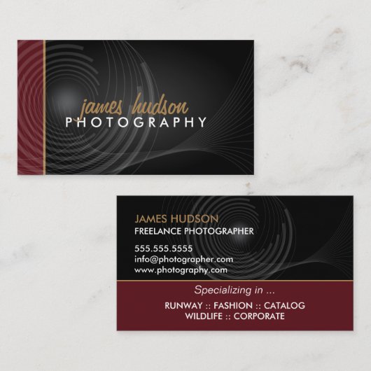 モダンなカメラマン 名刺 (正面/裏面)