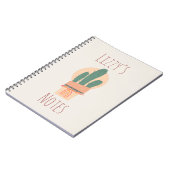 モダンなカラフルなサボテン鉢植え ノートブック (左側)