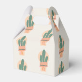 モダンなカラフルなサボテン鉢植え レインボーパーティー フェイバーボックス (裏面サイド)