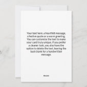 モダンなカラフルな写真のクリスマスホリデーカード1枚 シーズンカード (裏面)