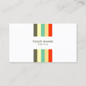 モダンなカラフルは縞で飾ります 名刺 (正面)