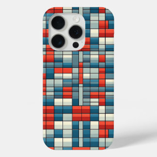 モダンなカラフル幾何学モザイクのスマホケース iPhone 15 PROケース