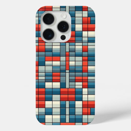 モダンなカラフル幾何学モザイクのスマホケース Case-Mate iPhoneケース (裏面)