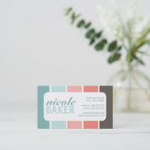 モダンなカラーパレットの名刺 名刺 (スタンド正面)