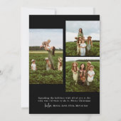 モダンなカリグラフィーがおしゃれなクリスマスカード シーズンカード (裏面)