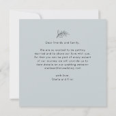 モダンなカリグラフィーの写真 ウェディング セーブ・ザ・デート (裏面)