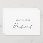 モダンなカリグラフィーの花嫁の提案 招待状 (正面/裏面)