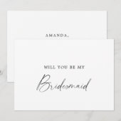 モダンなカリグラフィーの花嫁の誘い 招待状 (正面/裏面)