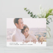 モダンなカリグラフィー写真のSave the Date セーブザデート (スタンド正面)