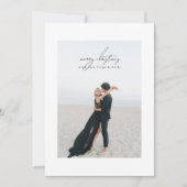 モダンなカリグラフィー写真フレーム | メリークリスマス シーズンカード (正面)